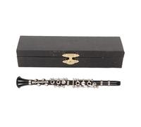 Glomora 13 cm Mini Modello di Clarinetto, Clarinetto in Miniatura Simulato Strumento Musicale Decorazione della Casa delle Bambole, per la Decorazione della Casa della Musica