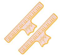 Glomora 2 pezzi Clip per appunti per libri musicali, Porta pagine musicali Porta pagine in plastica Accessori per strumenti musicali per pianoforte, chitarra, violino, strumenti (Yellow)
