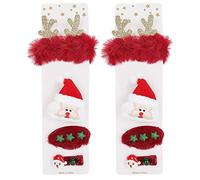 Glomora 2 Set Graziosa Spilla a Forcina Accessori per Capelli Fascia per Capelli, Decorazioni Natalizie, Rendi il Festival più Significativo, Accessori per Capelli per Feste di (Weihnachtsmann)