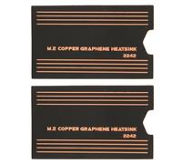 Glomora 2Pcs 2242 SSD Thermal Pad,0.15mm Brass Graphene Fast Conduction M.2 2242 SSD Heatsink for Laptop Gaming