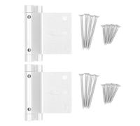 Glomora 2Pcs Door Security Lock Withstand 800lbs Spring Loaded Childproof Reinforcement Lock with Screws for Home Indoor