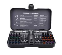 Glomora 40 in 1 Screwdriver Set S2 Tool Steel Bits and 58 Teeth Ratchet Driver Detachable Handle for Furniture Electronics Repair