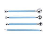 Glomora 4PCS Set Ball Stylus,Multifunctional Alloy and Plastic Ball Stylus Clay Pottery Ceramics Doll Sculpting Modeling Tools for Handcraft