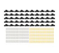 Glomora 50 Set Morsetto di Sospensione, con Ingranaggi Fascette per Tubi Pesanti per Tubi Pex in Rame CPVC con Viti e Tasselli a Muro (3/4inch)