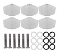 Glomora 6PCs Guitar String Cap, Tuner Button with Screw Musical Instrument Accessories for Ukulele Replacemen Buttons knob Handle Tip