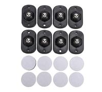 Glomora 8 Pcs Self Adhesive Caster Wheel 1 Steel Ball 360 Degree Rotation Appliance Roller Caster Wheel for Furniture Storage Box Trash Can Black