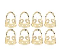 Glomora 8 Plettri per Chitarra, Set Plettri per Pollice, Accessori per Strumenti Musicali Cavi Regolabili in Acciaio Inossidabile per Chitarra Banjo Arpa Basso Plettro (Golden Color)