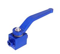 Glomora Brake Line Lock Shut Off Valve Blue Color Aluminium Alloy 1/8in NPT Standard Interface Fuel Flow Control Cut Off Valve