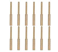 Glomora Diamond Chainsaw Sharpener Bits,12 PCS Grinding Head 3mm Shank 4.8mm Chainsaw Sharpening Burr Wear Emery Grinding Stone