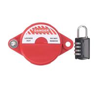 Glomora Dispositivo di Blocco per Valvola a saracinesca Serratura codificata ABS per impieghi gravosi Rubinetto dell'acqua Blocco sicuro per sistemi idraulici Edilizia Industria Ri