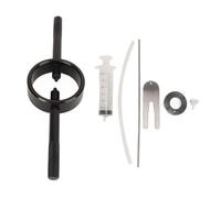 Glomora Kit Attrezzi per Manutenzione Forcella Moto - Indicatore Livello Olio Forcella Universale e Set Compressore Molla, Siringa Olio di Precisione da 0-300 mm, Supporto Asta