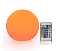 Glomora Lampada a Sfera LED da 6 Pollici, Ricaricabile, con Controllo Remoto, Luce Globo con 16 Colori RGB Per Decorazioni Per La Casa, Le Feste, Il Prato E La Scrivania