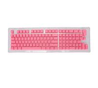 Glomora Mechanical Keyboard Keycaps, PBT 114 Keys Set, OEM Highly Two Color Injection Molded Translucent Keycaps (mini pink)
