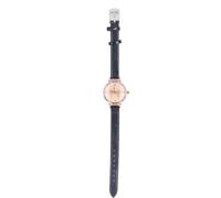 Glomora Orologi da donna, orologio da donna al quarzo semplice e alla moda con cinturino in pelle per la persona che ami di più (Nero)