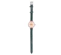 Glomora Orologi da donna, orologio da donna al quarzo semplice e alla moda con cinturino in pelle per la persona che ami di più (Verde)
