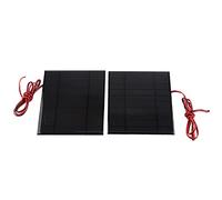 Glomora Pannello Solare Confezione da 2, DC 5 V 500 Ma in Silicio Policristallino, Cavo da 100 Cm Incluso, Per Luci Solari da Prato E Progetti Fai da Te