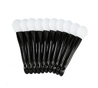 Glomora Pennello per maschera facciale glomora 10pcs, doppio lato con un pentola di applicatore per maschera nera morbida a cucchiaio per donne