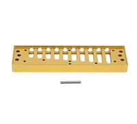 Glomora Pettine per armonica, Pettine per armonica per arpa Blues a 10 fori Parte per armonica HOHNER Golden SP20 Accessorio per armonica in lega di alluminio (Gold)