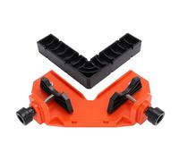 Glomora Right Angle Clamp Set Woodworking Plastic L Shaped 90 Degree Position Square Ruler Adjustable Orange for Cabinet Drawer Furniture