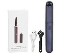 Glomora Rizador de pestañas eléctrico, rizadores de pestañas calentados USB recargable 4 niveles de temperatura permanente de pestañas calentadas con pantalla LCD para mujeres (negro)