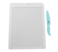 Glomora Scoring Board,Envelope Maker Multipurpose Scribing and Measuring Tool for Crafts Card Making Plastic 21.8 x 16.5cm Includes Scoring Board and Folder Tool