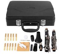 Glomora Set Clarinetto, Clarinetto Principiante in Sib Strumento Musicale per Esame di Grado con Custodia Rigida da 10 Ance e Kit di Pulizia per Clarinetto, Strumenti per