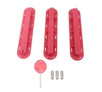 Glomora Set di box Fin 3pcs, tappi per pinne per navigare in surf in PVC Chiave con viti per la sostituzione della pinna a pale (Red)