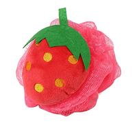 Glomora Simpatico bagno di frutta, spugna per doccia, luffa, palla da doccia con spazzola a rete a forma di frutta colorata, per esfoliante, pelle essenziale per la doccia