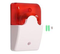 Glomora Sirena Stroboscopica, Sirena di Allarme con Suono E Luce da 12 V Corno di Allarme Antifurto Antincendio Ad Alta Decibel con Luce Lampeggiante a LED per Il Negozio di Casa