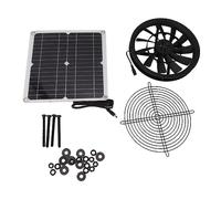 Glomora Solar Panel Fan Kit with Metal Protective Net Solar Powered Solar Exhaust Fan Kit for Chicken Coops