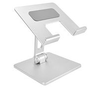 Glomora Supporto universale per tablet in lega di alluminio color argento, staffa per tablet per telefono desktop pieghevole regolabile, supporto multi-angolo per telefoni tablet lettori E