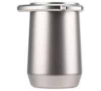 Glomora Tazza di polvere di caffè glomora, tazza di alimentatore in polvere in lega di alluminio da 54 mm tazza di dosaggio caffè anti volante leggero per 8 (Noir) (Argent)
