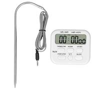 Glomora Termometro Digitale Per Carne, Forno Wireless da Cucina BBQ Grill Timer con Sonda in Acciaio Inossidabile