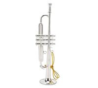 Glomora Tromba in Miniatura, Mini Tromba Decorazione Realistica in Rame Argento da 14 cm, Giocattoli Musicali per Bambini, Bomboniere, Giochi di Finzione, Oggetti di Scena, per