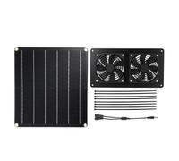 Glomora Ventilation Fan for Pet Cages 2 * 3W High-Efficiency DC 12V Solar Panel with 3 Meter On/off Cable (20W-2FAN12)