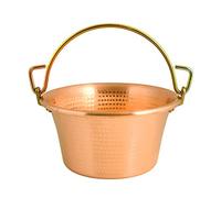 PAIOLO IN RAME MANICO AD ARCO DIAMETRO 30 CM LT. 6,5 PER POLENTA E CIBI VARI