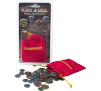 Cephalofair Games: Gloomhaven: Metal Coin Upgrade - 60 Coins & Drawstring Bag, B