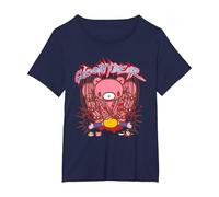 Gloomy Bear The Naughty Grizzly Claw Attack Pity Anime Maglietta, Donna Plus-Size, Navy, 2X