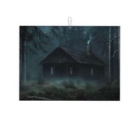 Gloomy Mansion - Tappetino scolapiatti per bancone della cucina, in microfibra, assorbente, riutilizzabile, lavabile, extra large, 45,7 x 61 cm