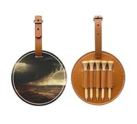 Gloomy Weather - Borsa portaoggetti per tee da golf, design portatile, facile da organizzare, Marrone, Taglia unica