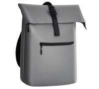 Gloop Rolltop Zaino impermeabile per uomo e donna, grande capacità, design classico con funzionalità, elegante zaino da viaggio per viaggi, ciclismo, grigio chiaro, 32x13x46cm