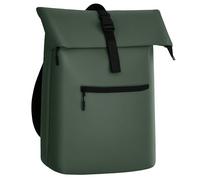Gloop Rolltop Zaino impermeabile per uomo e donna, grande capacità, design classico con funzionalità, elegante zaino da viaggio per viaggi, ciclismo, Verde scuro, 32x13x46cm
