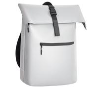 Gloop Rolltop Zaino impermeabile per uomo e donna, grande capacità, design classico con funzionalità, elegante zaino da viaggio per viaggi, ciclismo, argento, 32x13x46cm