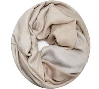Gloop Sciarpa da donna leggera ad anello, sciarpa colorata, cachi, Taglia unica