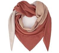 Gloop Sciarpa da donna XXL a maglia triangolare sciarpa foulard cotone triangolo mussola sciarpa sciarpa sciarpa senza graffi sulla pelle Made in Italy, Rosa-marrone-rosa chiaro-rosa antico, Taglia