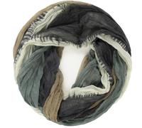 Gloop Sciarpa leggera da donna, con gradiente, disponibile in diversi colori, Marrone chiaro-verde-grigio scuro, Taglia unica