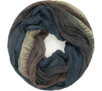 Gloop Sciarpa leggera da donna, con gradiente, disponibile in diversi colori, Sciarpa loop blu scuro beige cachi, Taglia unica