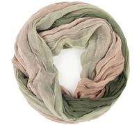 Gloop Sciarpa leggera da donna, con gradiente, disponibile in diversi colori, Sciarpa loop verde chiaro, Gruen-Pink-Cream