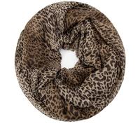 Gloop Sciarpa leggera da donna, in molti colori, con motivo leopardato, Leopardo marrone, Taglia unica