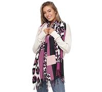 Gloop Sciarpa XXL, morbida, calda e bella, poncho da donna, oversize, 02661, Pink 02662a3, Taglia unica